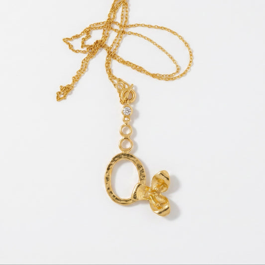Floral Hoop Necklace