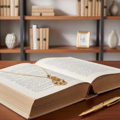 Layered Amorphous Void Necklace-Gold