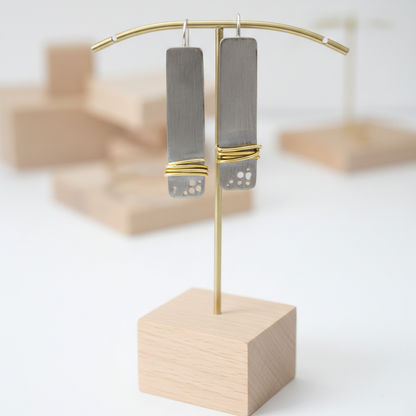 Eşik gümüş altın vermeil küpe – Tanti Jewellery el yapımı tasarım
